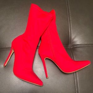 Sassy, sexy bright red bootie